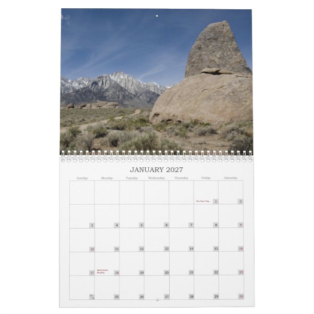 Calendario de California 2012 (Jan 2027)