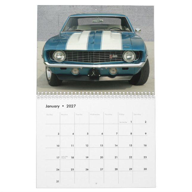 Calendario de Camaro (Jan 2027)