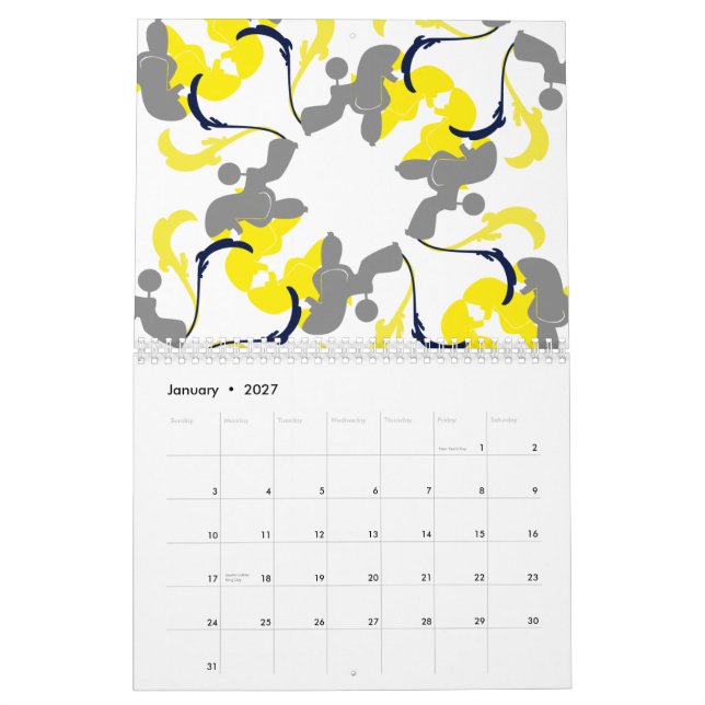 Calendario de Caniche (Jan 2027)