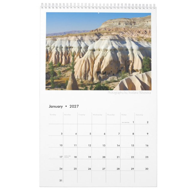 Calendario de Cappadocia 2011 (Jan 2027)