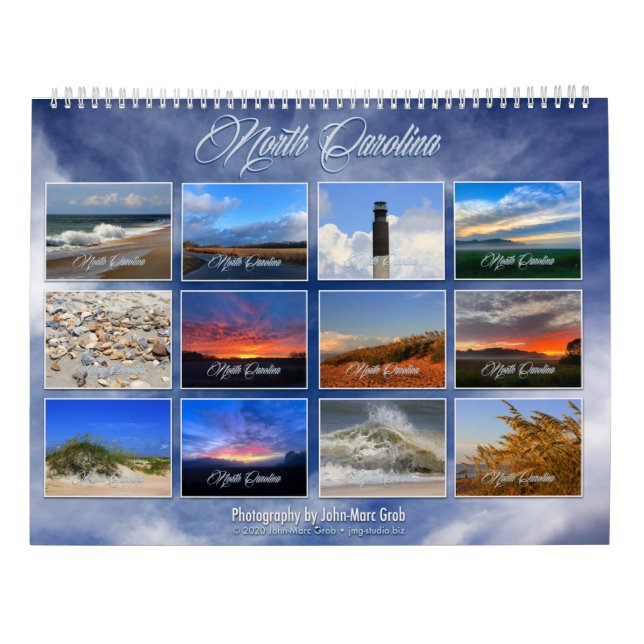 Calendario de Carolina del Norte de 2021 (Reverso)