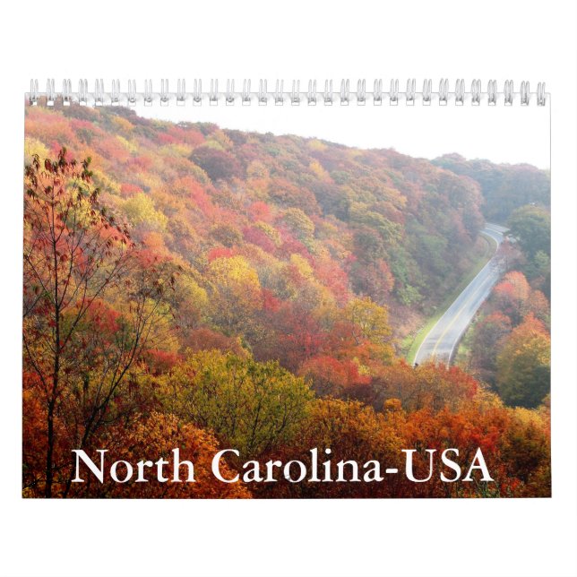 Calendario de Carolina del Norte-Estados Unidos (Tapa)