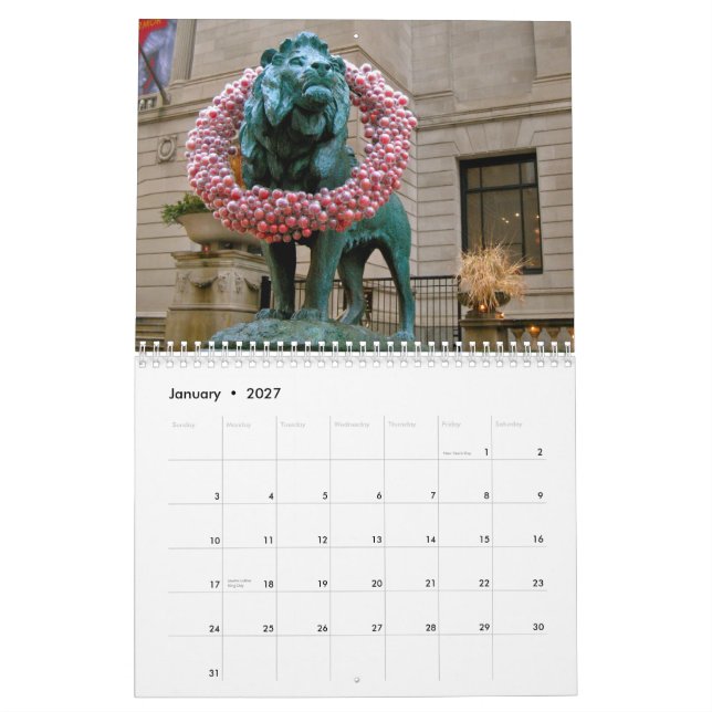 Calendario de Chicago 2012 (Jan 2027)