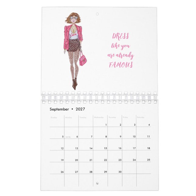 Calendario de chicas de moda (Sep 2027)