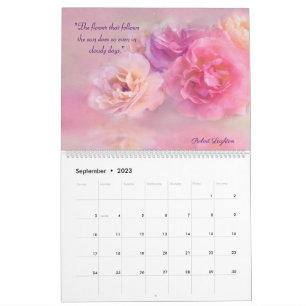 Calendario de citas de amor floral 2023