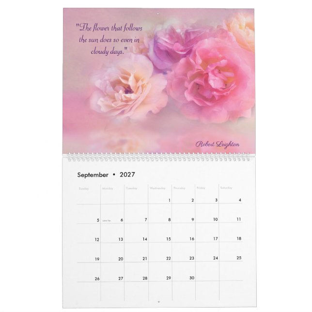 Calendario de citas de amor floral 2023 (Sep 2027)