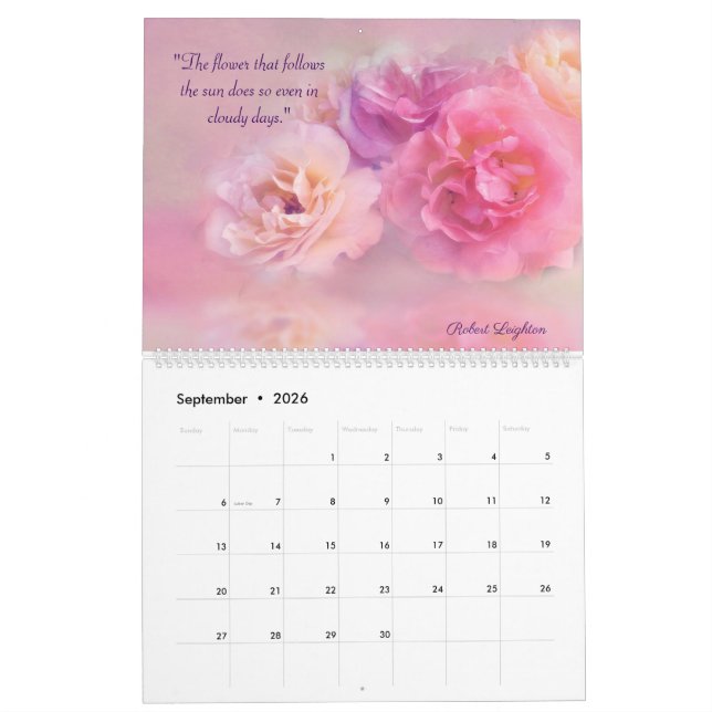 Calendario de citas de amor floral 2023 (Sep 2026)