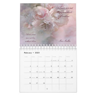 Calendario de citas de amor floral 2023