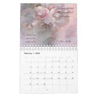 Calendario de citas de amor floral 2023