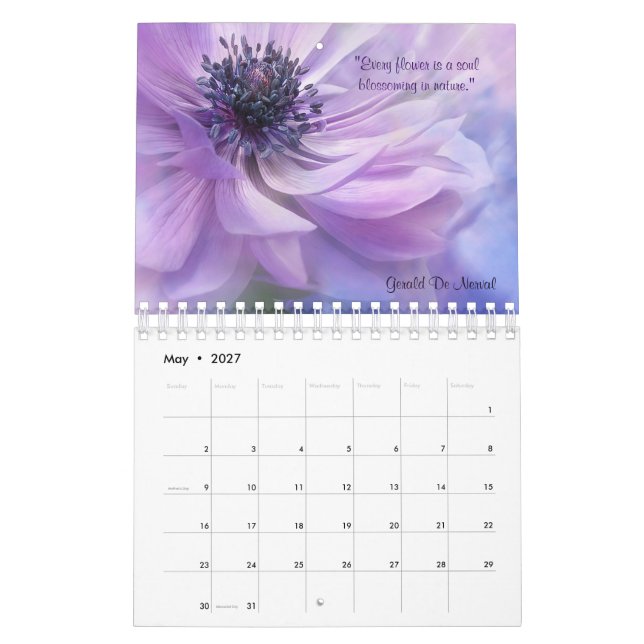 Calendario de citas de amor floral 2023 (May 2027)