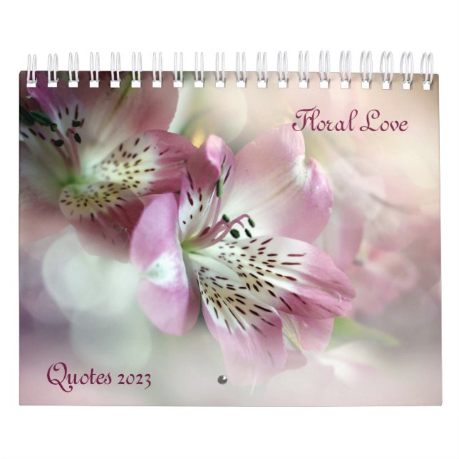 Calendario de citas de amor floral 2023 (Tapa)