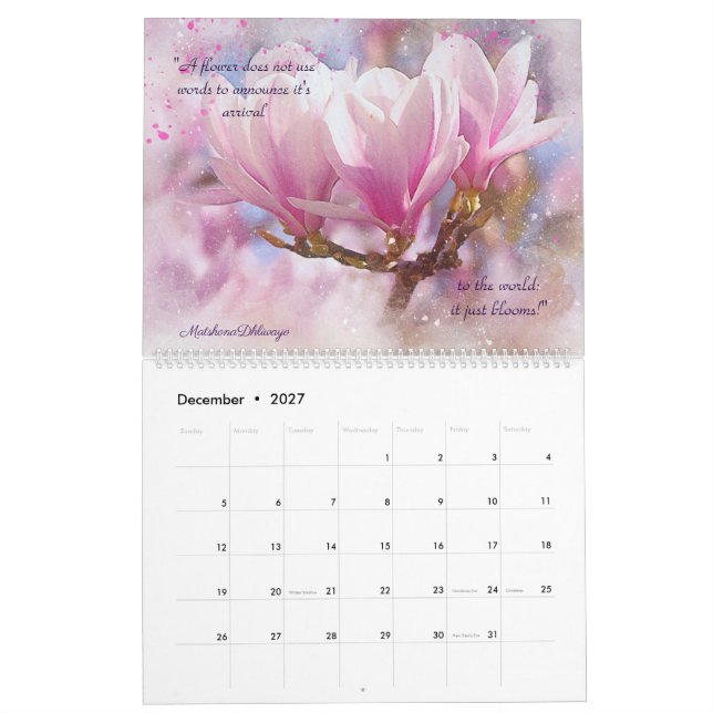 Calendario de citas de amor floral 2023 (Dec 2027)