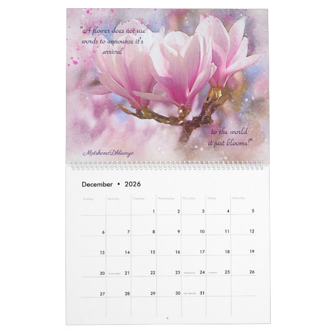 Calendario de citas de amor floral 2023 (Dec 2026)