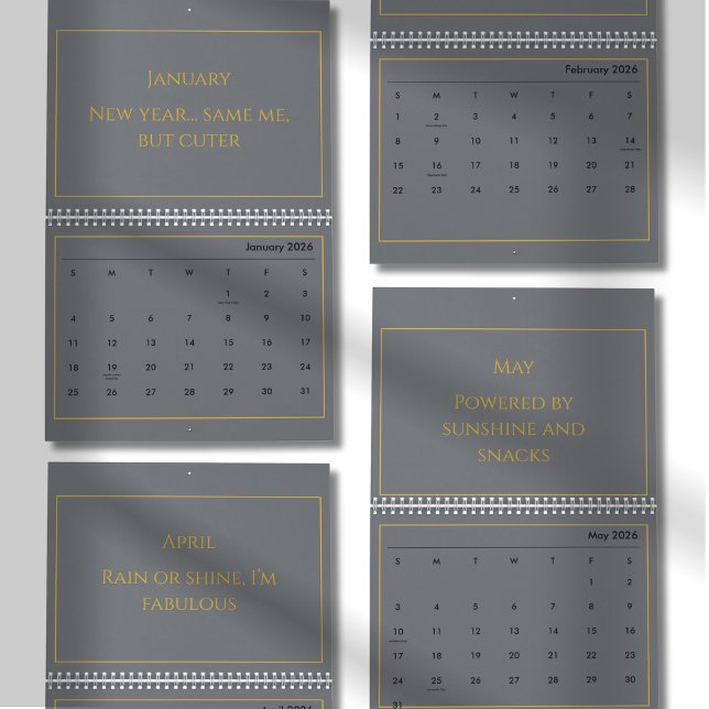 Calendario de Citas Elegante de Oro 2026 (Subido por el creador)