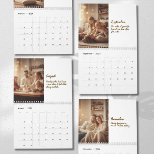 Calendario de citas fotográficas minimalistas eleg