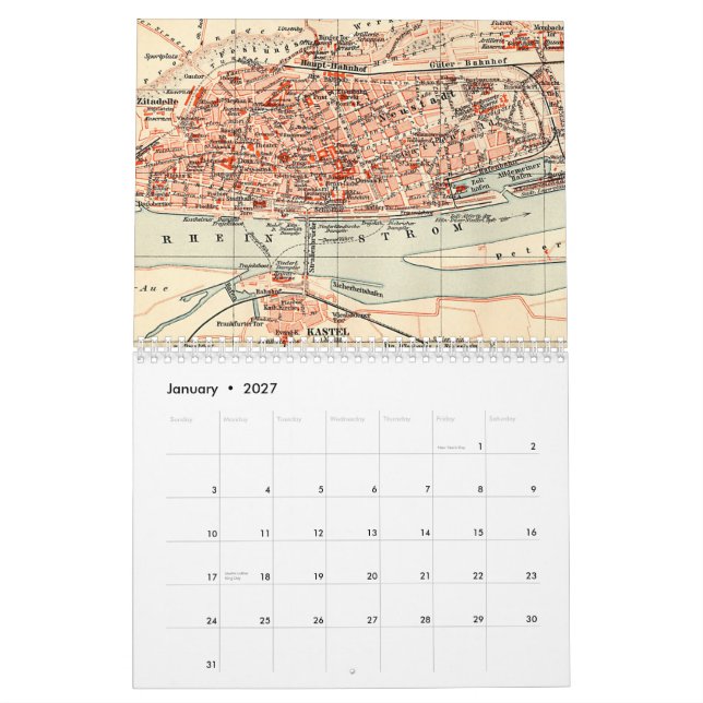 Calendario de ciudades de Alemania (Jan 2027)