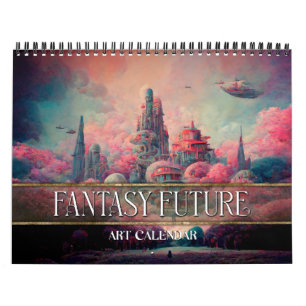 Calendario de Ciudades Surrealistas Futuristas de 