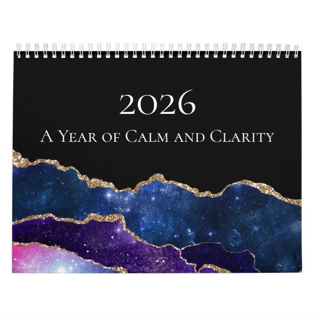 Calendario de Claridad y Calma de Ágata 2026 (Tapa)