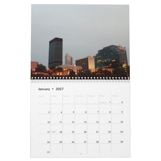 Calendario de CLEVELAND, OHIO (Jan 2027)