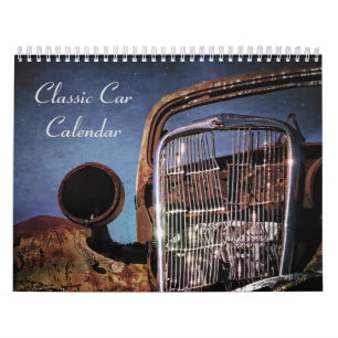 Calendario de coches clásicos abandonados