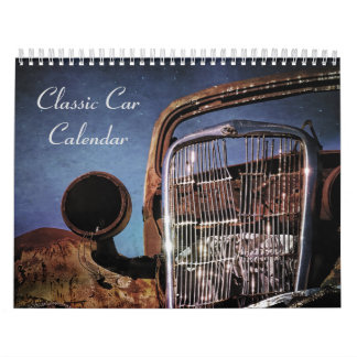 Calendario de coches clásicos abandonados