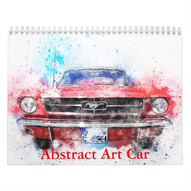 Calendario de coches de arte abstracto (Tapa)