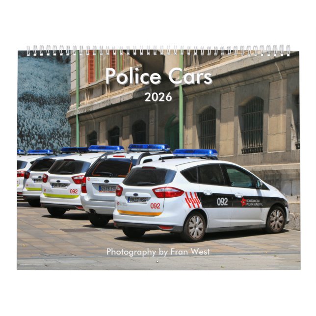 Calendario de coches de policía 2026 (Tapa)