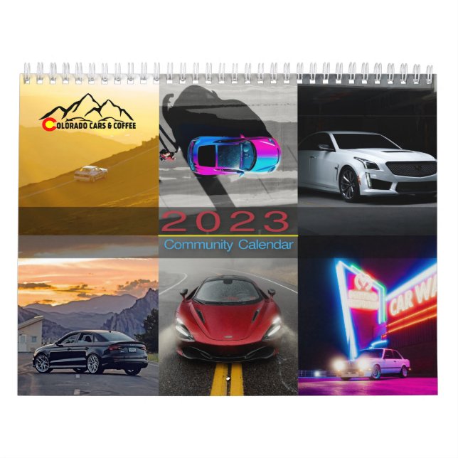 Calendario de Coches y Café de Colorado 2023 (Tapa)
