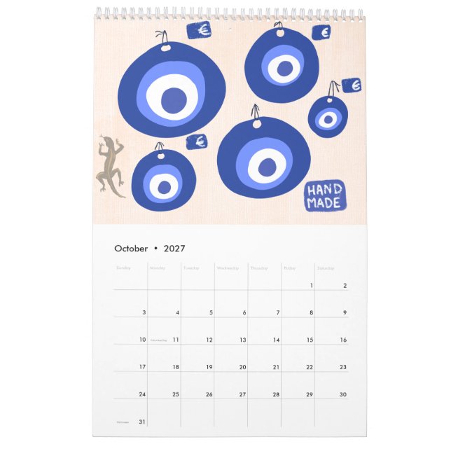 Calendario de cocina Escenas y patrones griegos de (Oct 2027)