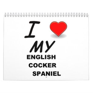 calendario de cocker spaniel del inglés