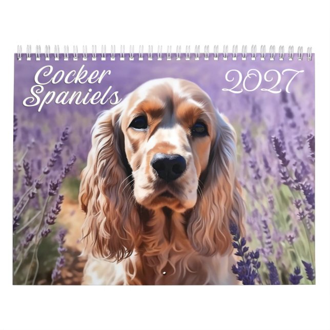 Calendario de Cocker Spaniels 2027 (Tapa)