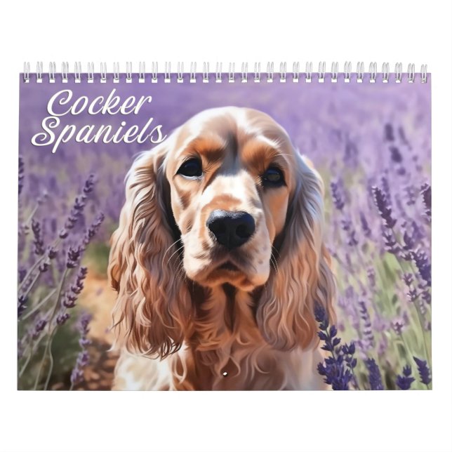 Calendario de Cocker Spaniels, cualquier año (Tapa)
