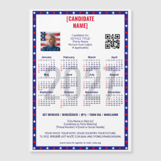 Calendario de código QR de elección política patri
