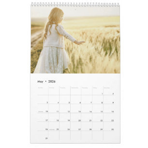 Calendario de Colage de Fotos de Familia Moderna