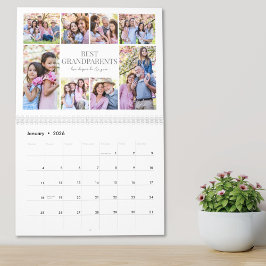 Calendario de Collage de Fotos de Abuela y Abuelo