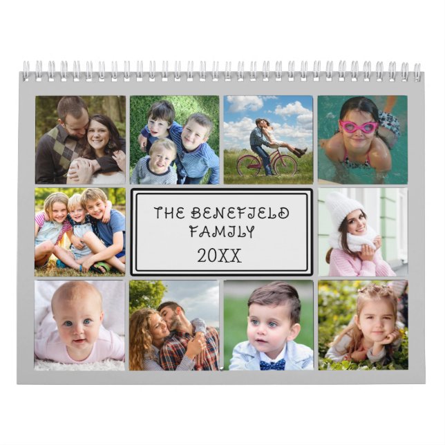 Calendario de Collage de fotos personalizado (Tapa)