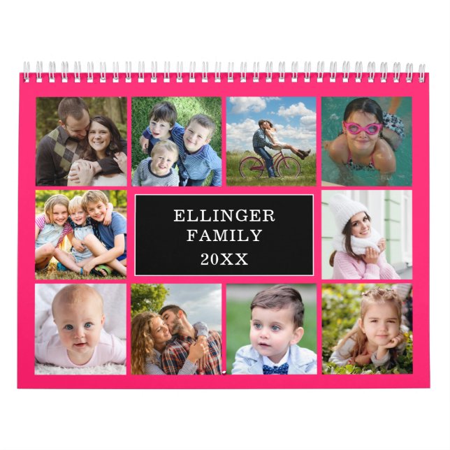 Calendario de Collage de fotos personalizado (Tapa)