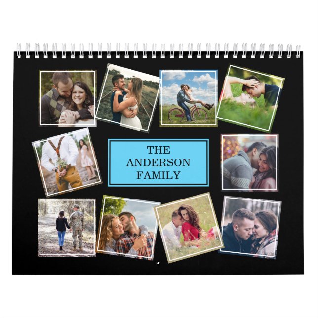 Calendario de Collage de fotos personalizado (Tapa)