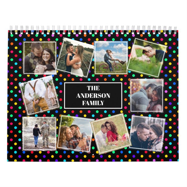 Calendario de Collage de fotos personalizado (Tapa)