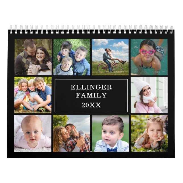Calendario de Collage de fotos personalizado (Tapa)
