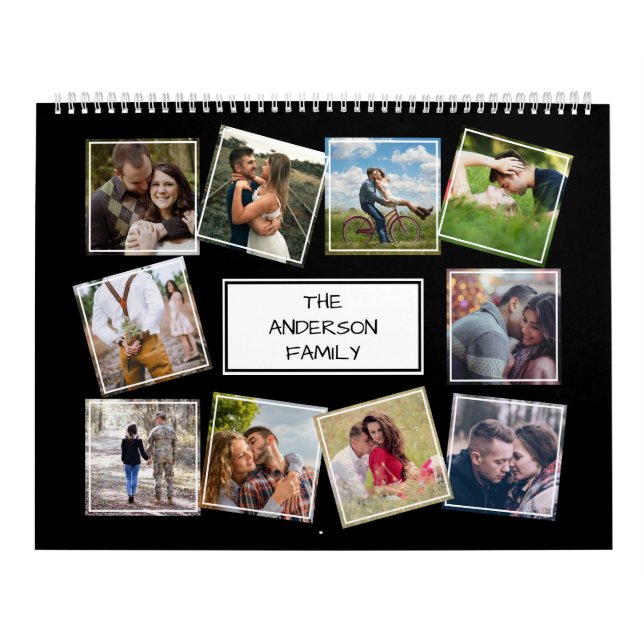 Calendario de Collage de fotos personalizado (Tapa)