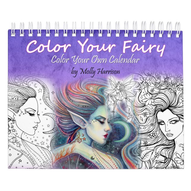 Calendario de coloreado de hadas 2017 Coloración d (Tapa)