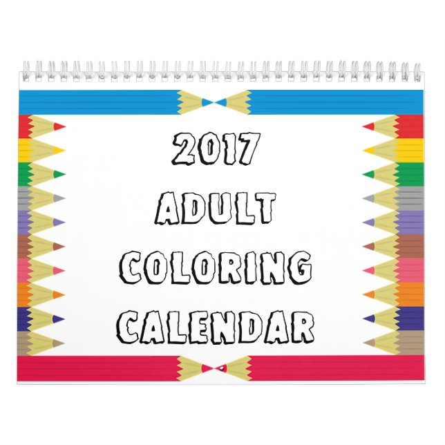 Calendario de coloreado para adultos de 2017 (Tapa)