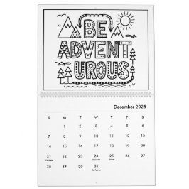 Calendario de coloreo inspirador para niños
