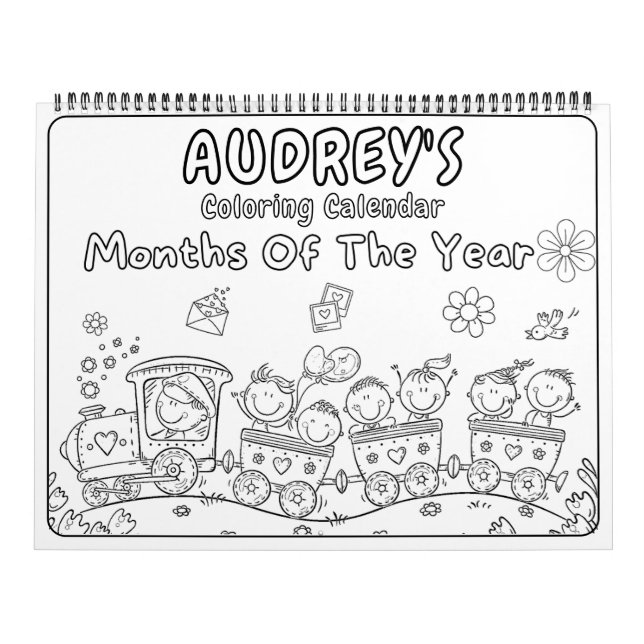 Calendario de coloreo para niñas (Tapa)