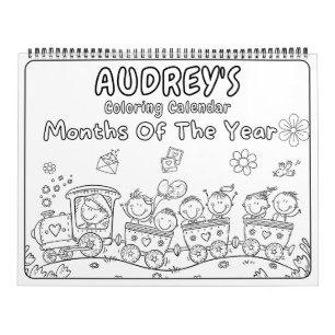 Calendario de coloreo para niñas