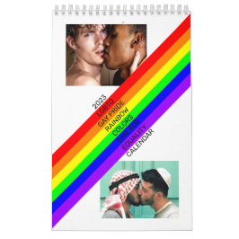 Calendario de colores arcoiris del Orgullo Gay LGB
