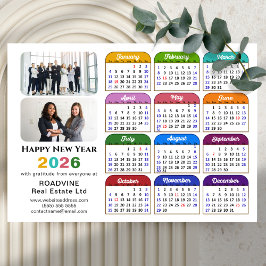 Calendario de colores de 2026 Festividades corpora