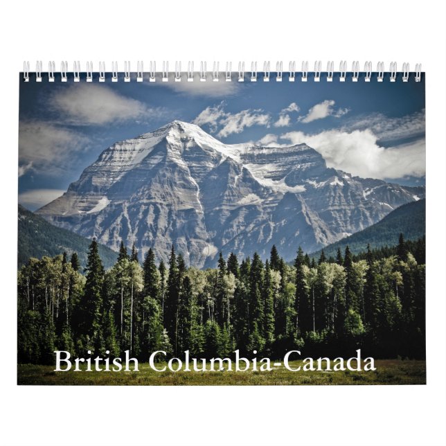 Calendario de Columbia Británica-Canadá (Tapa)