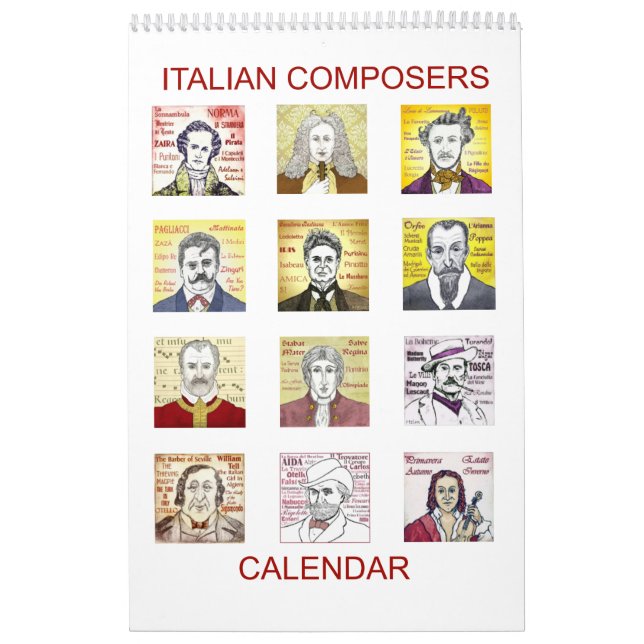 Calendario de compositores de Italia (Tapa)
